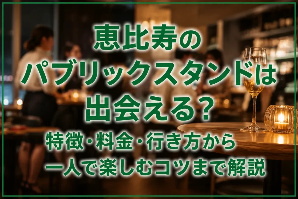 恵比寿のパブリックスタンドは出会える？特徴・料金・行き方から一人で楽しむコツまで解説